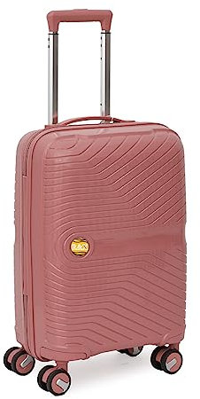 Asge Hartschalen-Koffer & Trolleys Handgepäck Koffer 4 Rollen Reisekoffer TSA Zahlenschloss Teleskopgriff, 24” Großer Rollkoffer (Dunkel Rosa, L)
