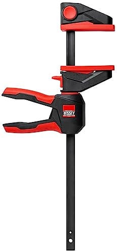BESSEY Serre-joint à une main avec poignée rotative EZ360-15, envergure : 150 mm, saillie : 80 mm, travail facile sur la tête, mécanisme de rotation innovant à 360°, poids : 0,78 kg
