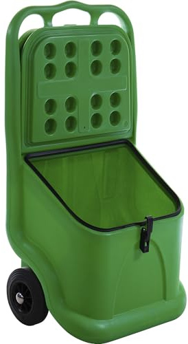 eurokraft | Streuwagen | ideal für Schüttgut | Inhalt 75 l | Grün