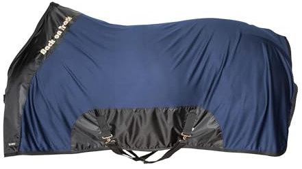 Back on Track Royal Mesh Sheet Deluxe – Reitsport, vielseitige, leichte Decke, stabiles Bettlaken mit 2 T-Schnallen vorne, Marineblau, 125 cm