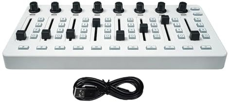 Luwecf Controlador MIDI Inalámbrico 8 Actuador de Control Asignable Consola de Mezclas MIDI