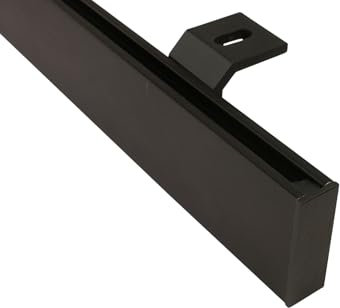 Gardinenstange Gardinenschiene Unischiene eckig zur Deckenmontage, Farbe schwarz, Länge 600 cm (3 x 200 cm)