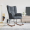 Willood Wilood Schaukelstuhl Sessel Relaxsessel Schaukelsessel Wohnzimmersessel mit Dunkelgrau Samt