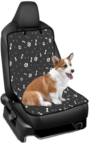 Guittly Autositzbezüge für Hunde, Hund Autoschondecke Vorder Rückbank, Autositzschoner Kratzfester Rutschfester, Auto Autositz Hund Universell passend für Pkw, LKW, Transporter und SUVs (Schwarz)