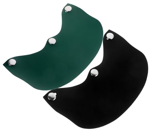 2 Stück Motorradhelmvisier Abnehmbar, aus Leder, für Outdoor Fahrten