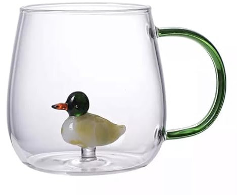 Kollections4you 3D Duck Glass Mug/Cup Animals Collectable Item 400ML