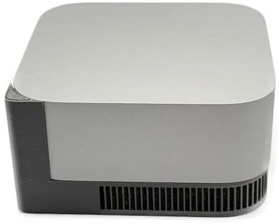 Per Mini M4 Base di Raffreddamento Pulsante di Accensione Stampa 3D Supporto per Mini PC 2024 Supporto per Dissipazione del Calore Mini M4 Pro. (Argento)