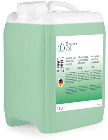 Hygiene VOS Neutral- und Allzweckreiniger Pura 10 Liter - pH-neutral, Citro-Duft, materialschonend, für alle wasserfesten Oberflächen