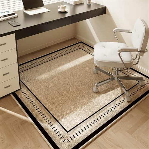 Odot Tappeto Sedia Ufficio Gaming Quadrato, Tappeto Salvapavimento Antiscivolo Protettore del Pavimento Tappetino per Sedia da Ufficio con Ruote per Parquet Pavimenti Duri (Regola,150x150cm)