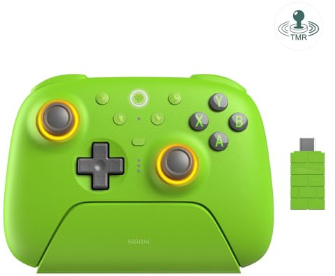 AKNES 8BitDo Ultimate 2 Mando Inalámbrico para Windows/Android/Steam, Joysticks TMR, 1000Hz Polling Rate, Gatillos Táctiles/Hall, Botones Programables L4/R4 y 2 Traseros, Batería 1000mAh