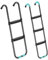 Échelle de trampoline universelle à 2/3 marches en acier pour trampoline d'extérieur de jardin antidérapant - Accessoire de trampoline robuste pour l'escalade en toute sécurité