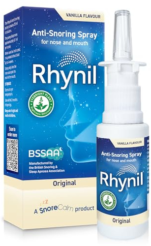 Rhynil Original 35ml Anti-Snoring Spray | Fast-Acting Decongestant, Nasal and Throat Spray, Effective Sleeping Aids for Men and Women - Approved by British Snoring & Sleep Apnoea Association