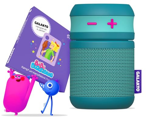 Galakto - Kinder Musik- und Hörspielplayer für zuhause und unterwegs | Bibi Blocksberg Special Edition, Inkl. Token „Kampf um Kartoffelbrei 1, Ohne Internet hörbereit, Lange Akkulaufzeit