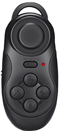 Bassadoro Bluetooth Selfie Remote Control Gamepad Joypad for Glasses iOS Android Smartphone Camera Shutter (Black)