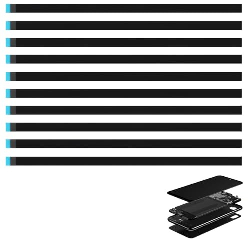 Trpoey 10/20 Stück Easy Pull LCD Bildschirm Klebeband 200 x 8 x 0,5 mm, Doppelseitiges Zugband zum Abziehen, Handreißbares Display Reparaturband für Laptop LED Panel (10)