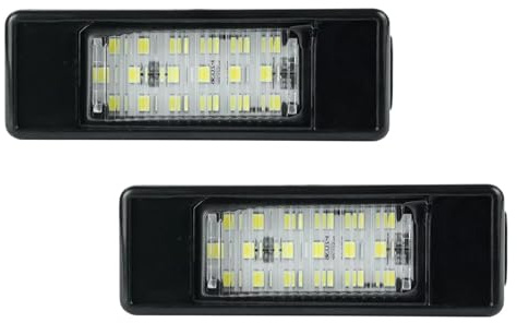Eshgtuo License Plate Lamp For Nissan For Micra For NV200 For Pathfinder For Primera 2x Canbus LED License Number Plate Light Lamps Number Light