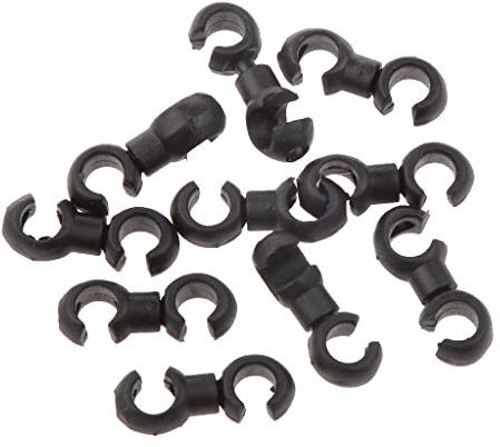 Seil Schnallen für Fahrrad Bremszug Schaltzug Seil - 10tlg./Packung S-, Schwarz