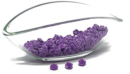FlexiStore 100 Rosen - 15mm - Deko Rosen Röschen - Satinrosen | Lila