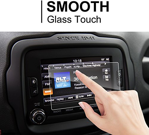 LFOTPP Jeep Renegade Uconnect 6,5 Zoll Navigation Schutzfolie - Tempered Glas 9H Kratzfest Anti-Fingerprint Displayschutzfolie GPS Navi Folie