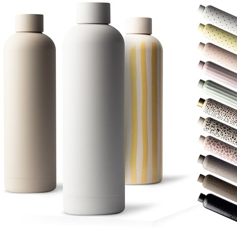 MAMEIDO Thermosflasche 750 ml (Whipped Cream) | 12h heiß/24h kalt, auslaufsicher & BPA-frei, Kohlensäure geeignet, Trinkflasche Edelstahl für Sport, Schule, Büro & Outdoor