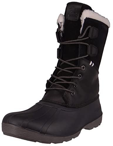 Kamik W Simona Schwarz - Wasserdichter Warmer Damen Leder Winterstiefel, Größe EU 40 - Farbe Black