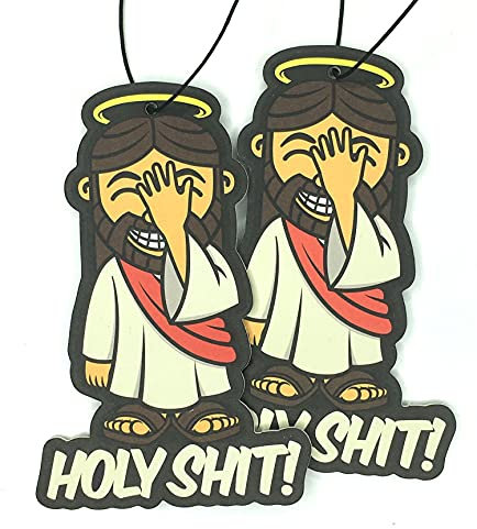 2x lustiger Jesus Auto Duftbaum Holy Jesus Christ | Duft fürs Auto in Jesus Form | Lufterfrischer Air Freshener Lufterfrischer Autoduft Duftspender