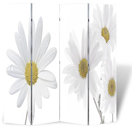 Susany Zusammenklappen Foto-Paravent Trennwand Raumteiler Wand doppelseitig Dekoration 160 x 170 cm (B x H) Mit Aufdruck bedruckt,Faltbar Sichtschutz Stellwand,Massives Tannenholz