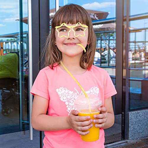 N/AB 1 pajita de plástico suave – cristal reutilizable DIY pajita tubo de gafas Bar accesorios para niños Baby cumpleaños fiesta eventos bebida (c)