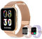 1.7 Smartwatch Donna Chiamata Bluetooth e Risposta Vivavoce,8 Sport Orologio Smartwatch Donna, Fitness Contapassi Cardiofrequenzimetro Pressione Sanguigna SpO2, Monitoraggio del Sonno, Android iOS