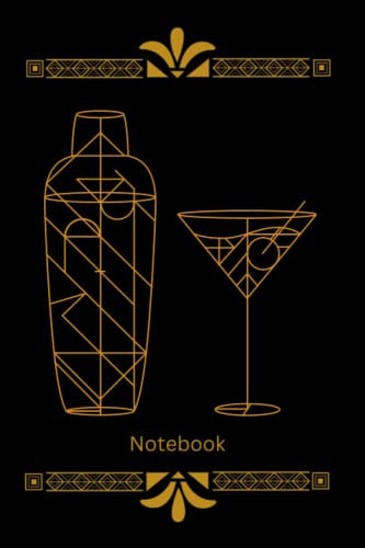 Black and gold art deco- notebook