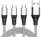 USB C Charger Cable 1M+2M+3M Nylon Braided Type C 3A Fast Charger for Samsung S21 S10E A50 A51 A70 A71 A81 A91 Huawei P40/P30/P20 OnePlus 5T 6 Google Pixel 6 Pro usb c charging cord(Silver