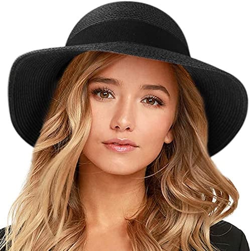 FURTALK Damen Sonnenhut UV-Schutz Strandhut Faltbar Sommerhut UPF 50+ Strohhut mit Breite Krempe