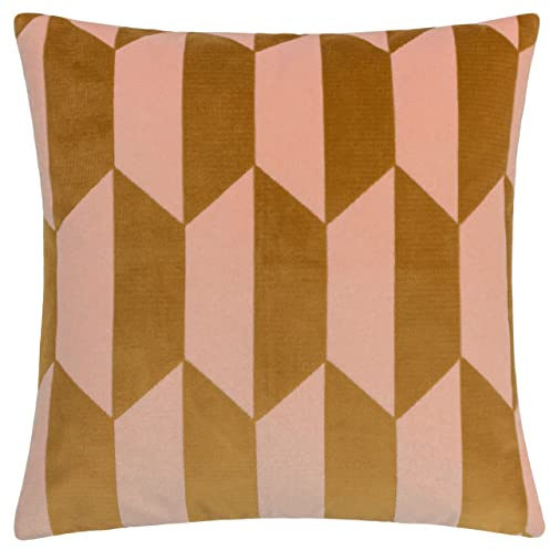 furn. Kalho Feather Filled Cushion, Pink/Ochre, 45 x 45 cm