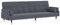 vidaXL Schlafsofa mit Kissen, Sofa mit verstellbaren Rückenlehnen, Couch für Wohnzimmer, Schlafcouch Bettsofa Sofabett Metallfüße, Dunkelgrau Samt