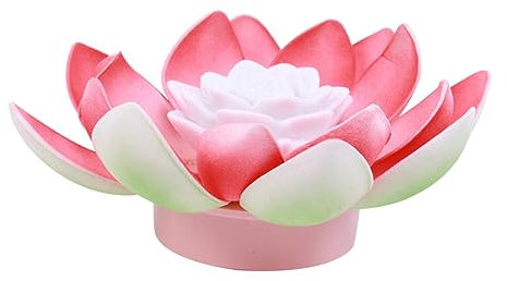 Garneck Künstliche Lotusblumen-Lampe -Lotus 2 Aa-batterien Rot Für Heimdekoration Hochzeit Party Garten Religiöse Feiern