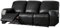 FANSU Stretchhusse für Relaxsessel Sesselbezug 3 Sitzer, PU Leder Sesselschoner für Recliner Stuhl Sessel, Stretch Sofabezug, Elastisch Bezug für Fernsehsessel Liege (3 Sitzer,Schwarz)