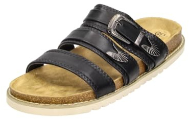 Sandale Camille in Farbe Schwarz, modische Schuhe in Übergröße, große Damenschuhe, Camille 45 EU Black