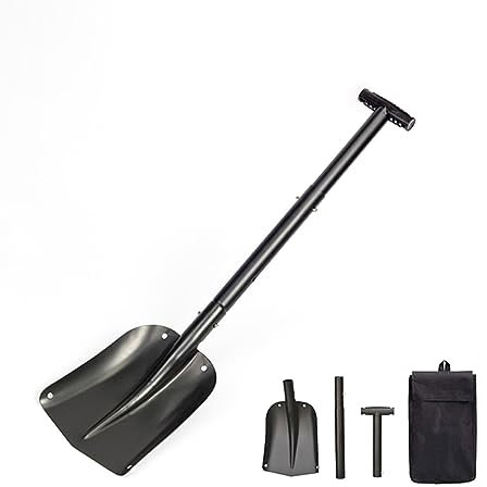 Lixada Teleskop-Schneeschaufel Kit Tragbare, Sport-Utility-Schaufel, einziehbare Campingschaufel, Schneeräumwerkzeug