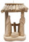 C & F Enterprises XORN77177 Weihnachtskrippe mit Bogen, Holzmaserung, Treibholz und Papier, Feiertag, Weihnachtsfigur, Tischdekoration, 4-teilig