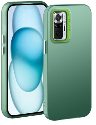 XINYEXIN Funda para Xiaomi Redmi Note 10 Pro 4G Ultrafina Acabado Mate Antiarañazos Antigolpes Carcasa Bumper Case Cover - Verde