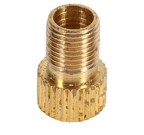 1PC Fahrradventil-Adapter-Konverter, Fahrradschlauch-Luftpumpen-Kopfanschluss, Reifengas-Bits, Messing, Presta zu Schrader, Aufblasen mit Standardpumpe oder Kompressor für
