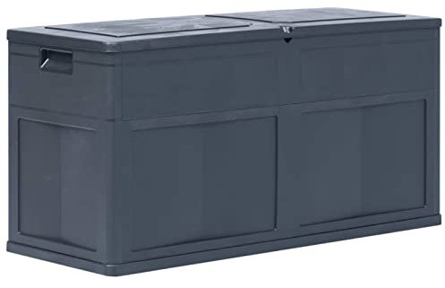 ARKEM Weatherproof Garden Storage Chest,Outdoor Equipment Storage Container,Garden Storage Box 320 L Black