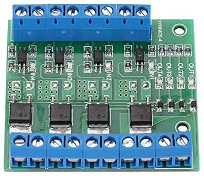 PWM 4-Kanal-MOS-FET-Modul SPS-Verstärkerplatinentreiber 3–20 V Bis 3,7–27 VDC 10 A, Verwendung eines Hochwertigen, Ultrakleinen Optokopplers mit Starker Entstörungsfähigkeit