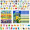 Mitgebsel Kindergeburtstag Gastgeschenke, 96 Stück Kinder Geburtstag Mitbringsel Set mit Mini Figuren Geschenktüten Schnapparmbänder Aufkleber, Anime Party Kleine Geschenke Give Aways Jungen Mädchen