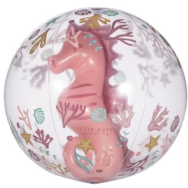 Little Dutch 2012397 aufblasbarer Strandball Seepferdchen - Ocean Dreams rosa