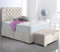 ComfoRest - Modern 6FT Super King Bed with Mattress, NO DRAWER | Divan Frame with Ottoman Storage Box | Sleek Set for Contemporary Spaces | Durable Design for Elegant Bedrooms (Cream Naples)