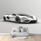 Papier Peint de Photo Voiture De Sport Gris 200x140 cm Papier Peint Panoramique Papier Peint intissé Murale Pour Chambre De Fille, Garçon, Chambre De Bébé Salon Chambre Décor