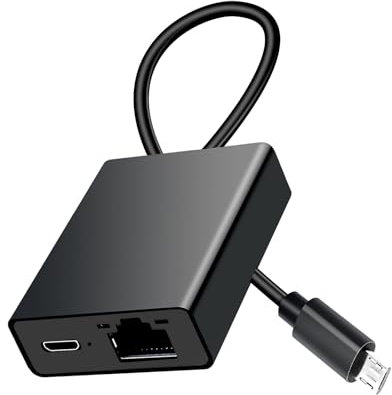 Wowfast Adaptador Ethernet Compatible con Fire TV Stick, Adaptador de Red Ethernet Micro USB a RJ45 Compatible con Fire Stick 4K, Chromecast Google Home Mini y Otros Streaming TV Sticks