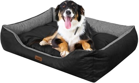Bjird Hundebett - Hundekorb für kleine mittelgroße & große Hunde - Bequemes Haustierbett - Hundekissen - Hundesofa - wasserabweisend - Größe: XXL - 125x98 cm
