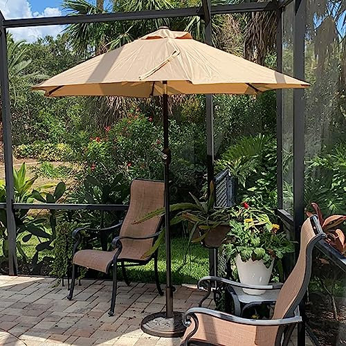 Toile de rechange pour parasol de 3 m, tissu durable pour parasols de 2,7 m et 2 m, kaki